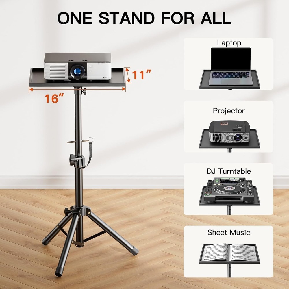 Versatile Portable Projector Tripod Stand - 22 lbs Capacity, Quick Setup