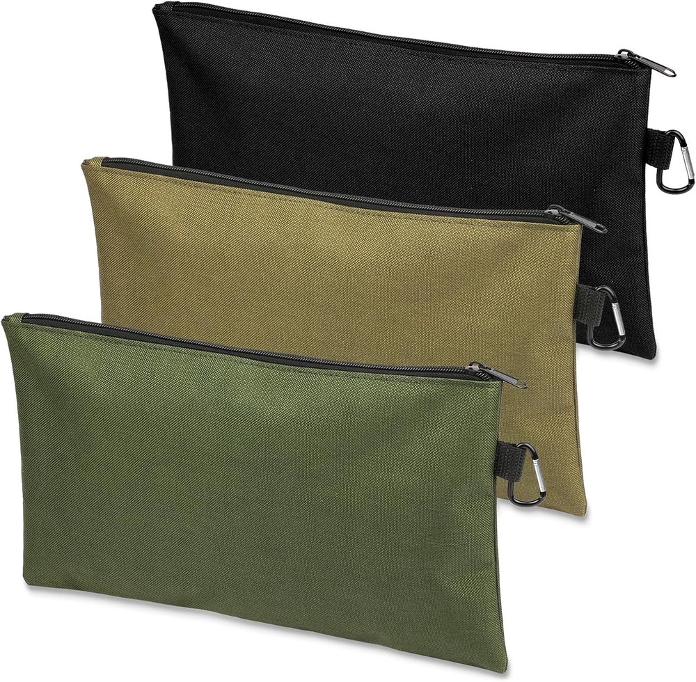 3 Pack Tool Bag Zipper Pouch, Premium Tool Pouch, Utility Multipurpose Storage O
