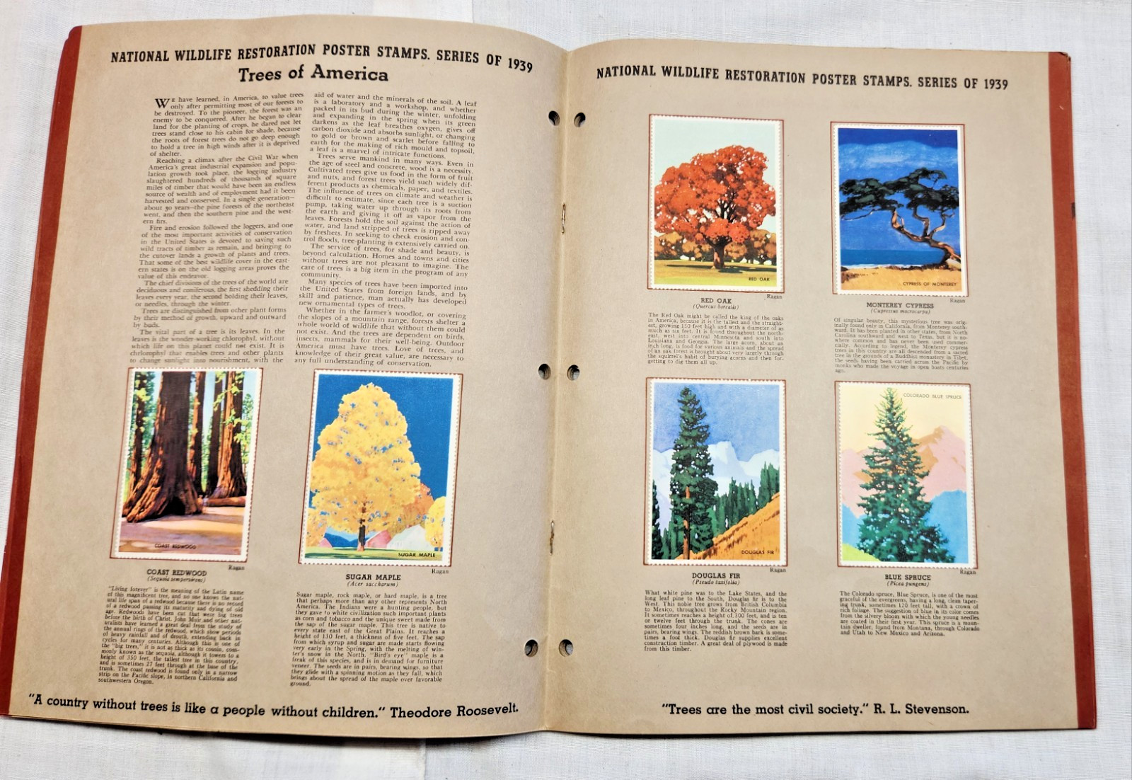 1939 National Wildlife Federation Restoration Poster Stamp Album complete