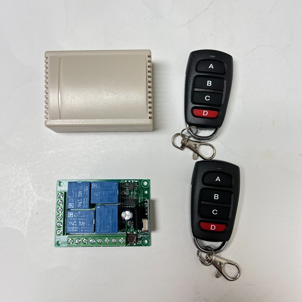 QIACHIP Universal 12V 4CH Wireless Relay Remote Module Switch RF 433Mhz