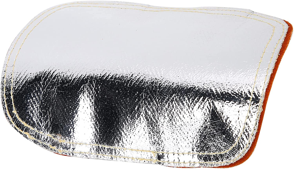 Hand Heat Shield, Welding Hand Pad, Split Cowhide Leather Aluminized Back Weldin