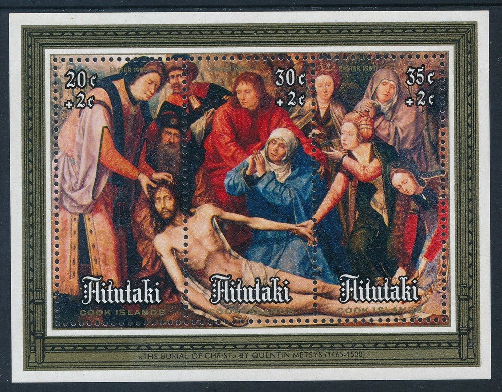 1980 AITUTAKI EASTER MINI SHEET FINE MINT MNH
