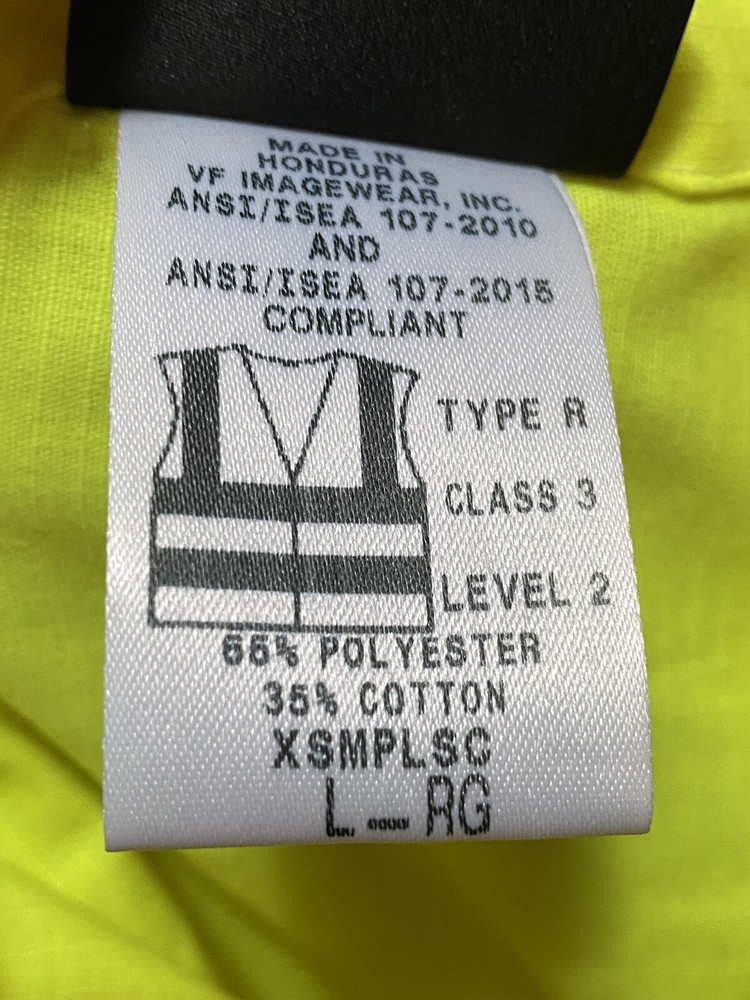 Red Kap Hi Vis Reflective Visibility Work Jacket Type R Class 3 Level 2 - Large