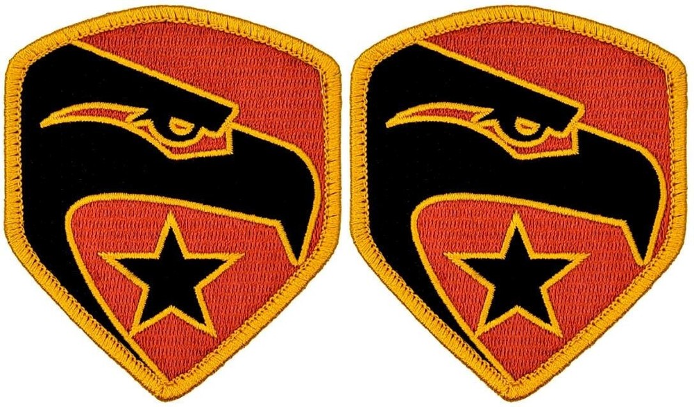 GI Joe Eagle & Star Logo Military Morale Patch |2PC HOOK BACKING   3.5"x3"