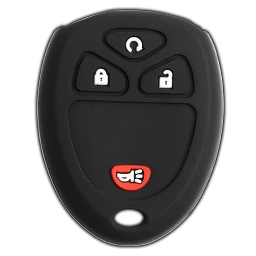 Keyless Entry Remote Car Key Fob Outer Shell Cover Soft Rubber Protective Black