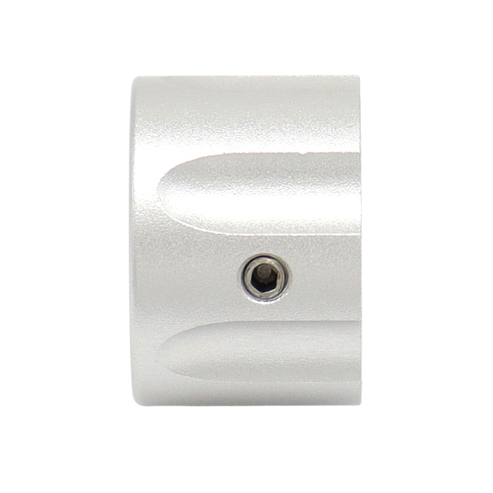 3Pcs Bullet Wheel Shape Aluminum Guitar Knobs Electronic Control Pot Cap Silver