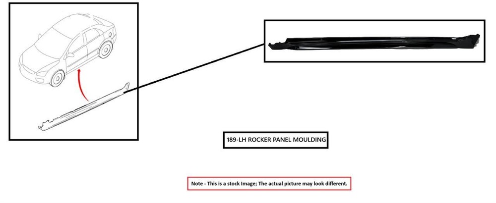 LEFT RED ROCKER PANEL MOULDING OEM 2018 BUICK ENCORE