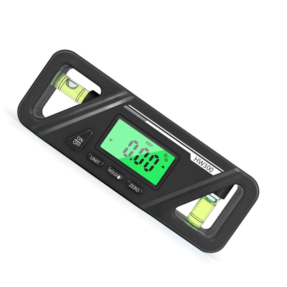 Black Portable Magnetic Base Digital Level Tool Inclinometer Protractor