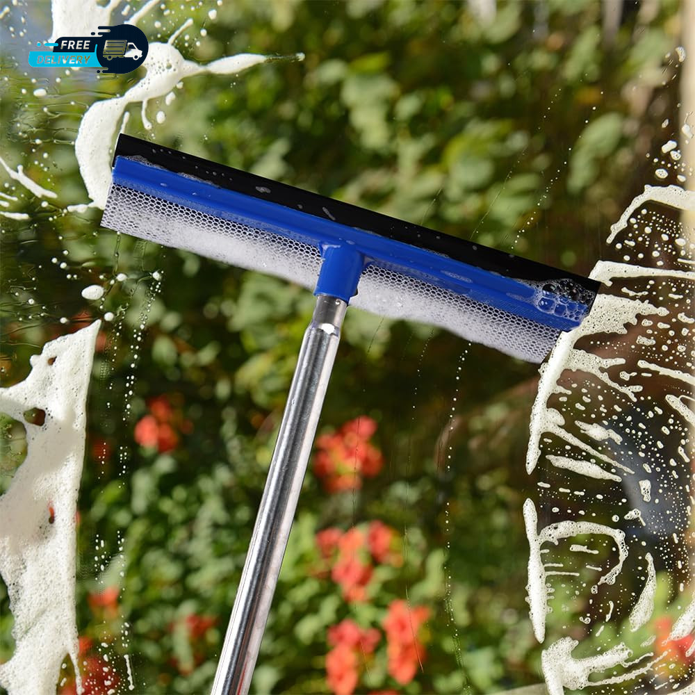72" Squeegee for Cleaning - Long Handle Window Cleaner Tool Sponge Scrubber