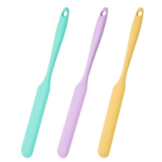 3PCS Silicone Scraper Spatula Set for Jars Bottles Containers and Baking Prep