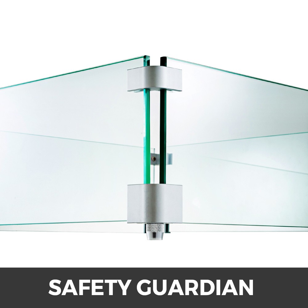 Outdoor Fire Pit Wind Guard Tempered Glass Flame Guard Rectangle/Square Clear