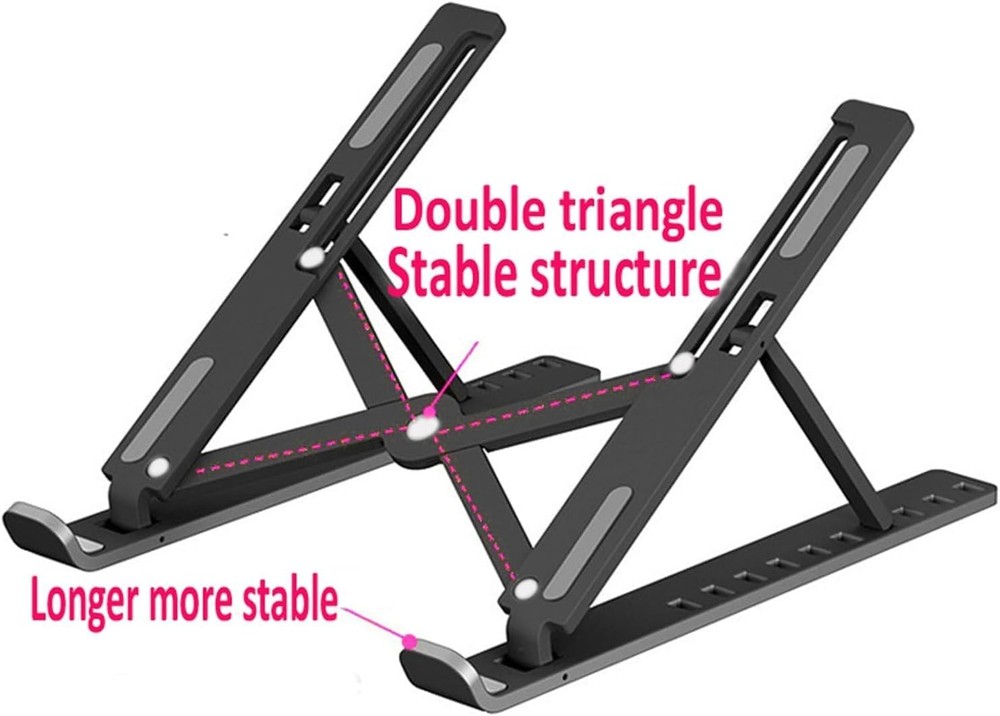 Portable Laptop Stand Adjustable Foldable Notebook Tablet Holder Computer Desk