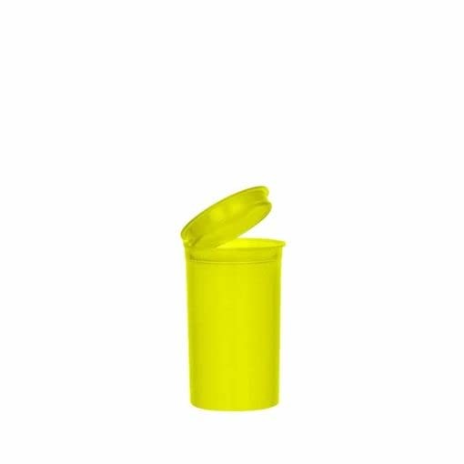 25 Pack Electric Yellow Pop Top Vials 30 Dram Large Multi-Use Herb Containers