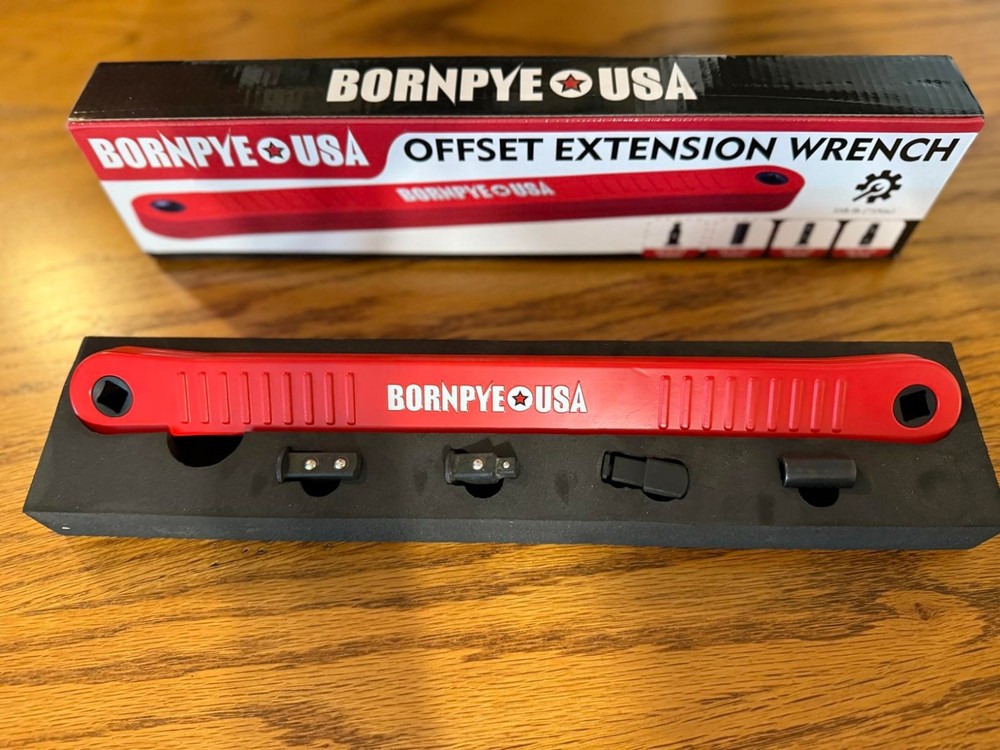 Offset Extension Wrench Set, Impact Ready Socket Wrench Extender Tool with Versa