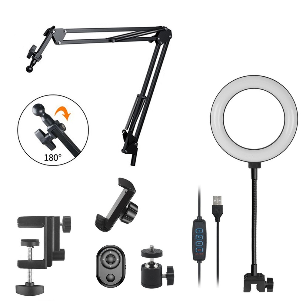 Phone Holders Camera Stand Mount LED Ring Light Kit for Video Record Live Stream