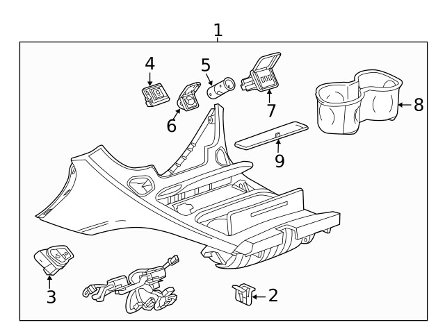 Genuine GM Console Assembly 84127579