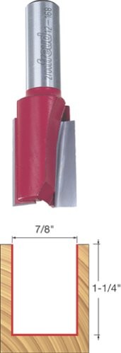 Freud 12-168 7/8" Diameter Double Flute Straight Bit (Eclipse Grind)