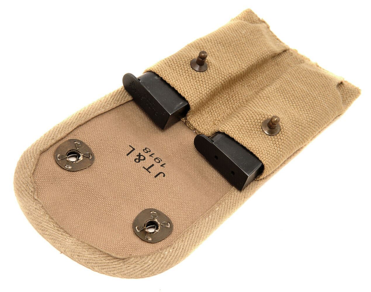 US WW1 COLT 45 AUTO DOUBLE MAGAZINE POUCH Marked JT&L 1918