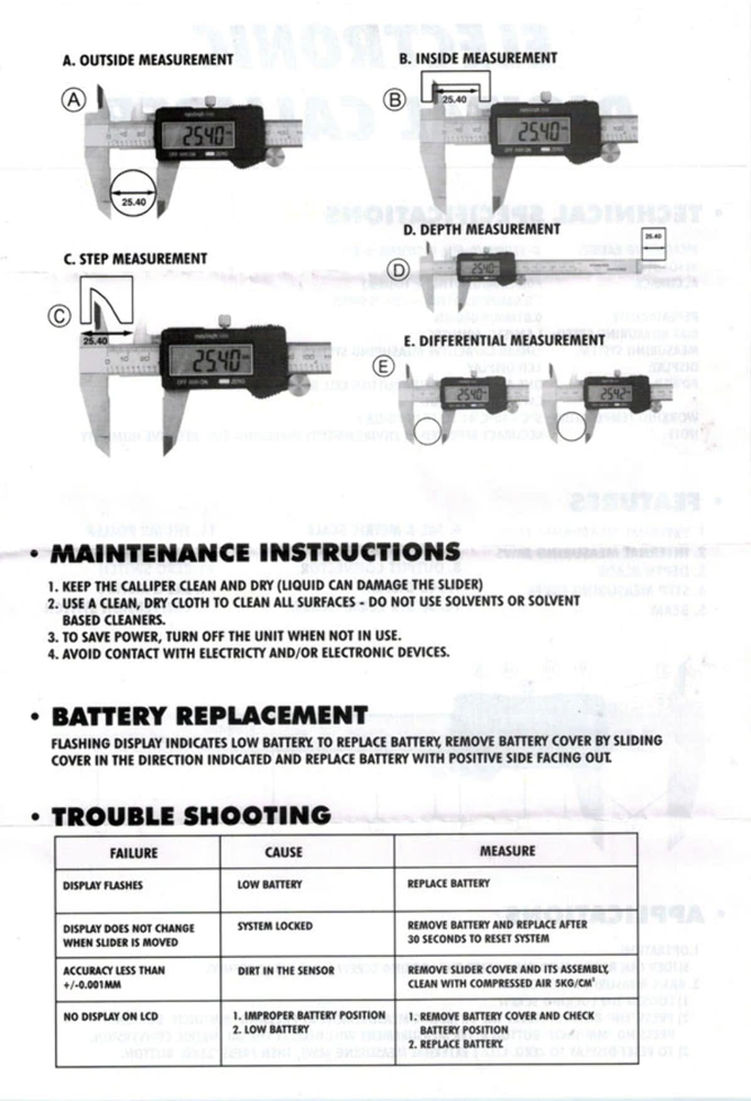 6" LCD Digital Caliper with Extra Battery and Case
