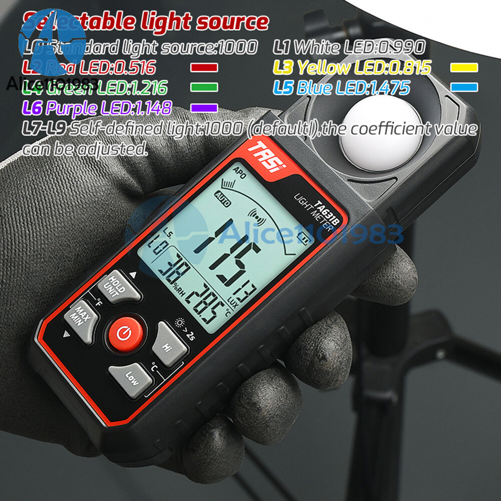 TA631A TA631B Light Meter Digital Illuminance Meter Ambient Temperature Detector
