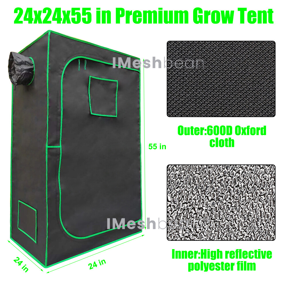 Complete Grow Tent Kit w/LED Full Spectrum Grow Light+Air Filter Kit+Duct Fan