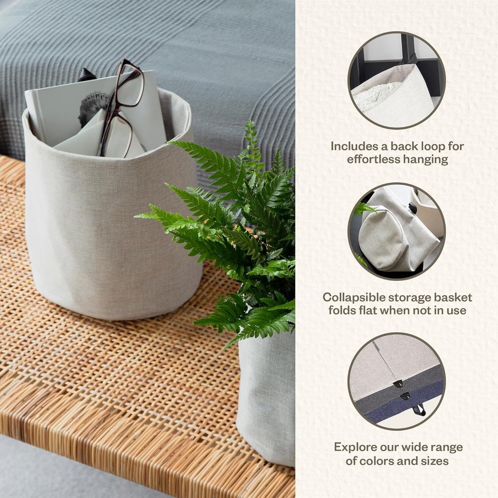 Bigso Soft Hang Around Hanging Storage Basket | Small | Grey