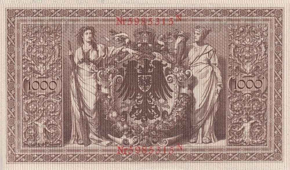 Germany 1000 Mark 1910 P 44b(2) UNC