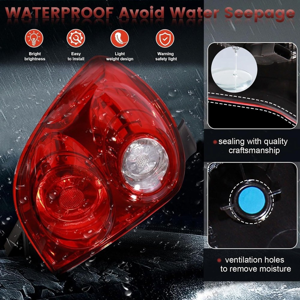 Tail Lights Assembly Compatible with Chevy Equinox,Left Driver Side 2010-2015