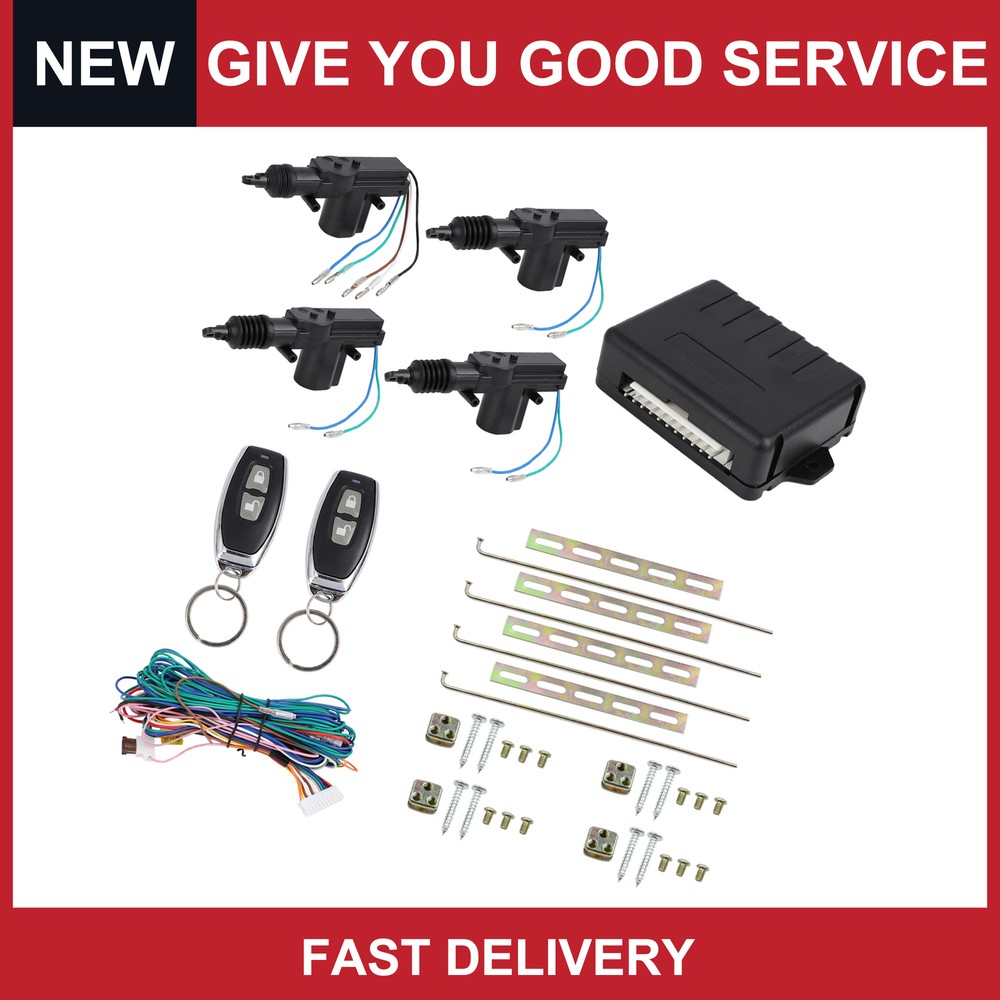Universal 4 Doors Car Central Lock Locking Keyless Entry System Kit Pack of 1