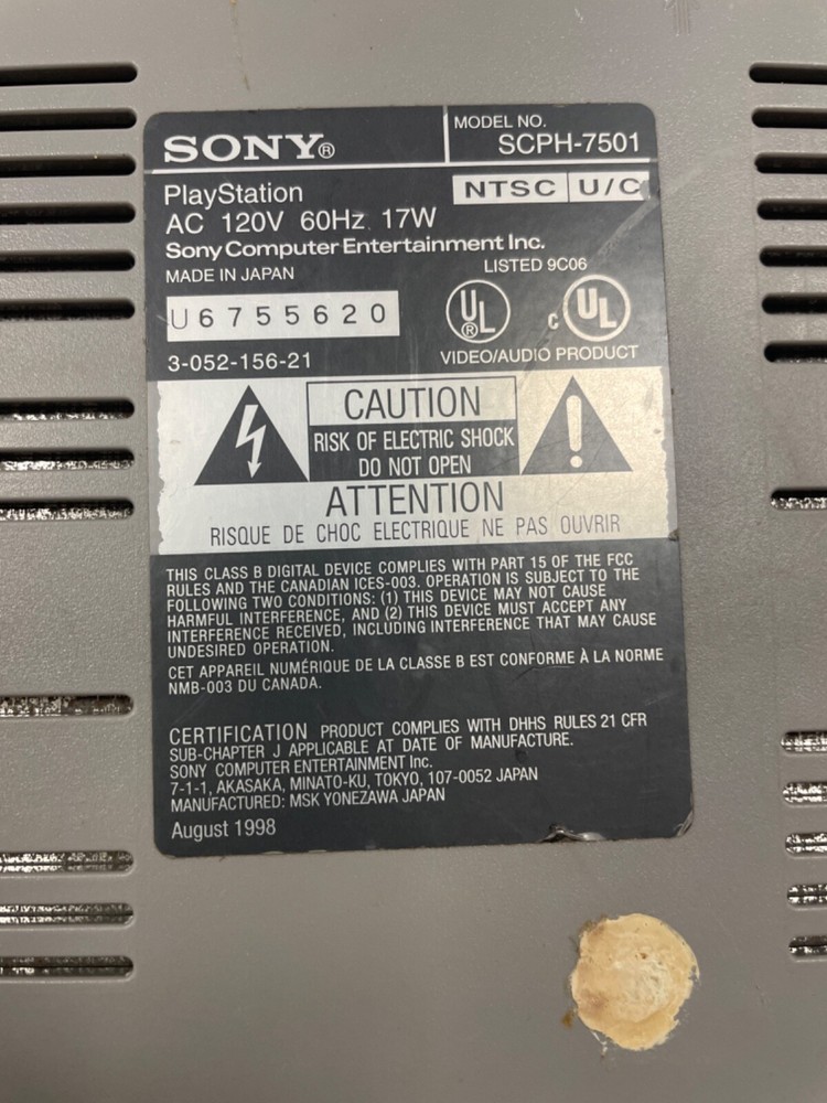 Sony playstation console and controller untested