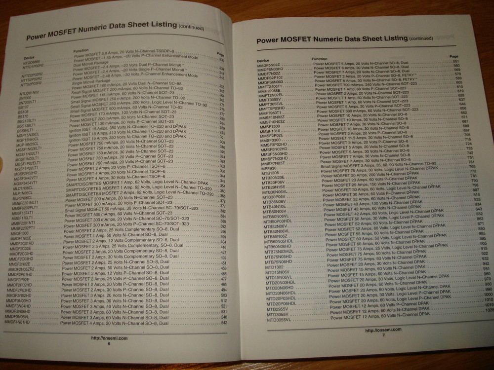 ON Semiconductor Power MOSFETs Databook, Apr 2001