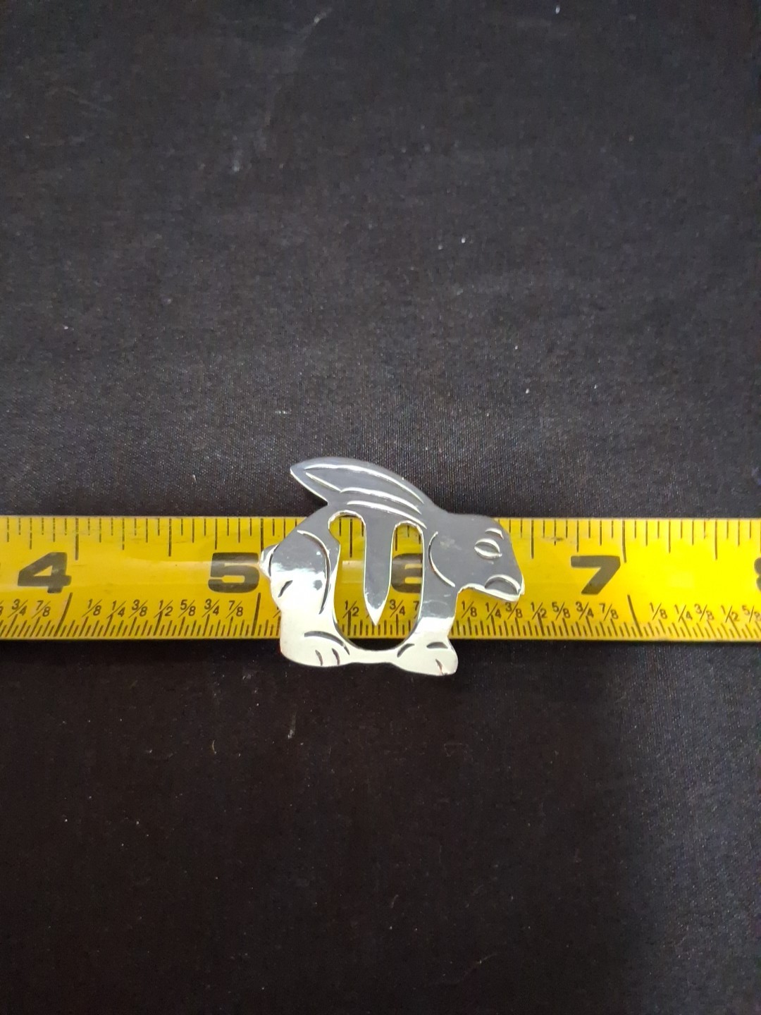 925 Sterling Silver Book Mark Bunny Rabbit Mirror Finish Just Polished