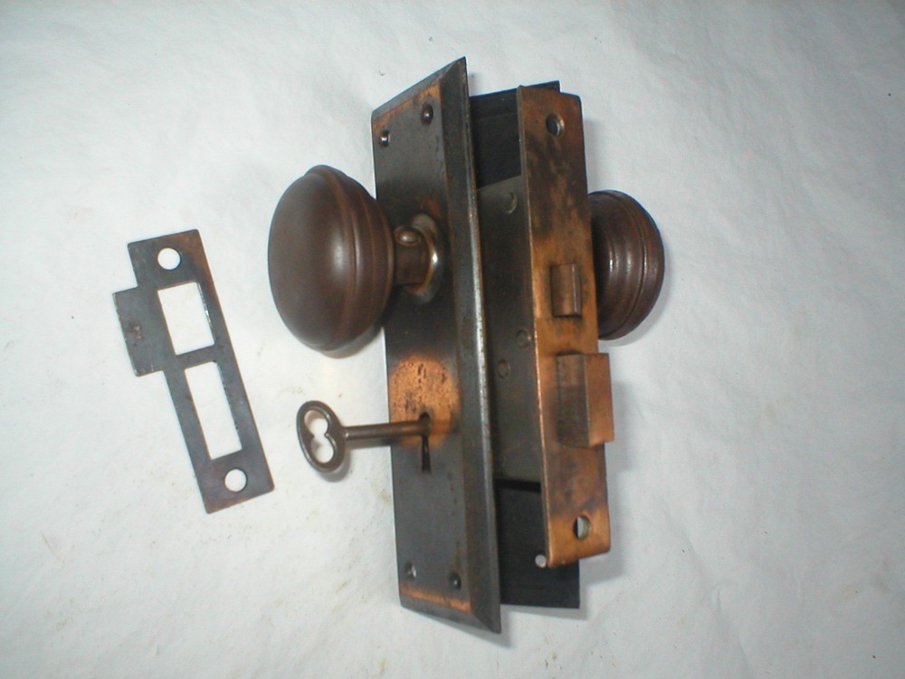 Antique Japanned Door Hardware