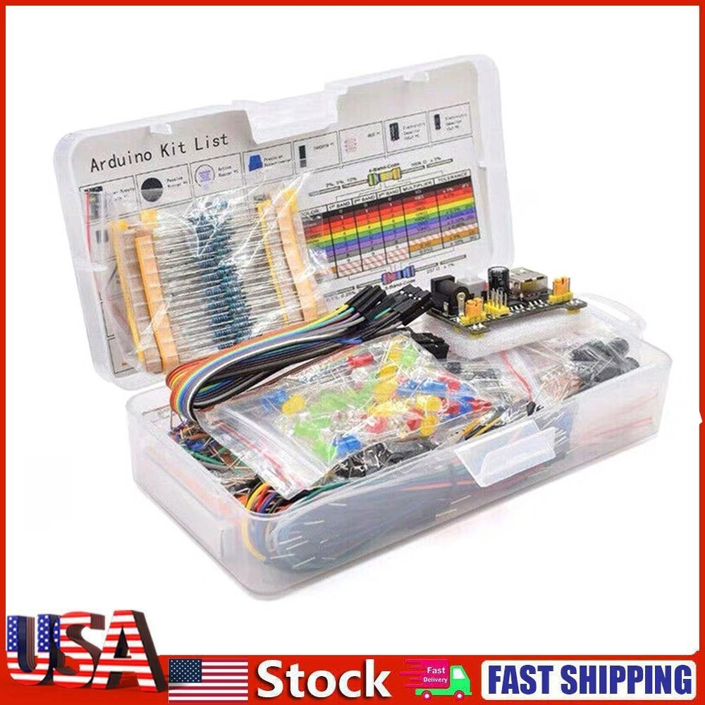 Electronics Component Basic Kit with 830 tie-points Breadboard Resist for UNO R3