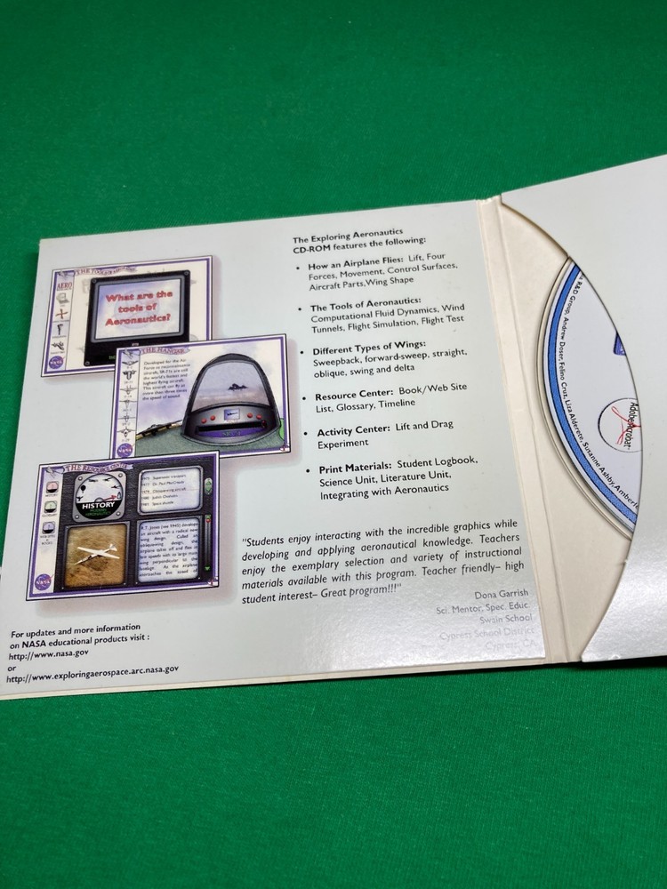 NASA Exploring Aeronautics CD ROM Educational Software Grades 5 to 8 VTG
