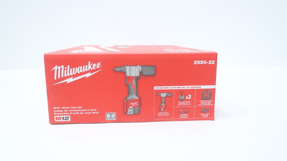 Milwaukee 2550-22 M12 Rivet Tool Kit