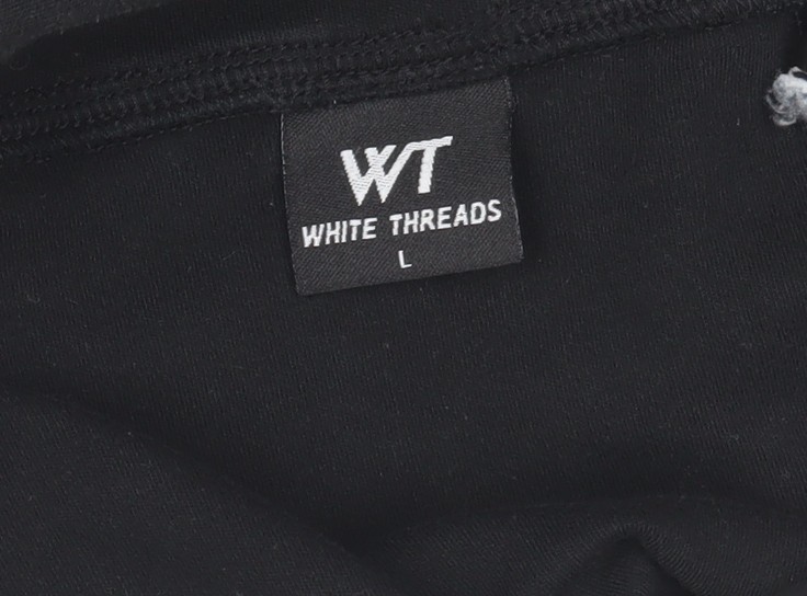 White Threads Men's Black L Basic Hooded Zip Activewear Jacket