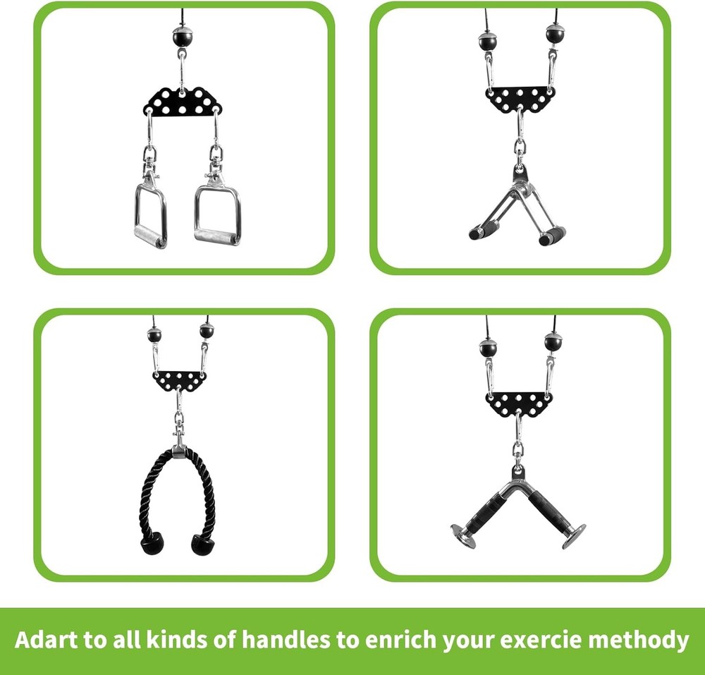 Adjustable Multi-Grip LAT Pull Down Bar with 360° Rotation, Powder-Coated Finish