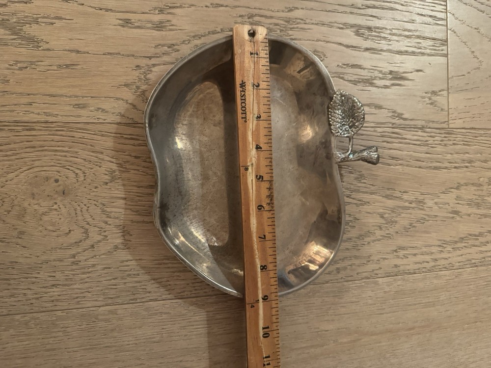Vintage Apple Trinket Dish - Silver Plated