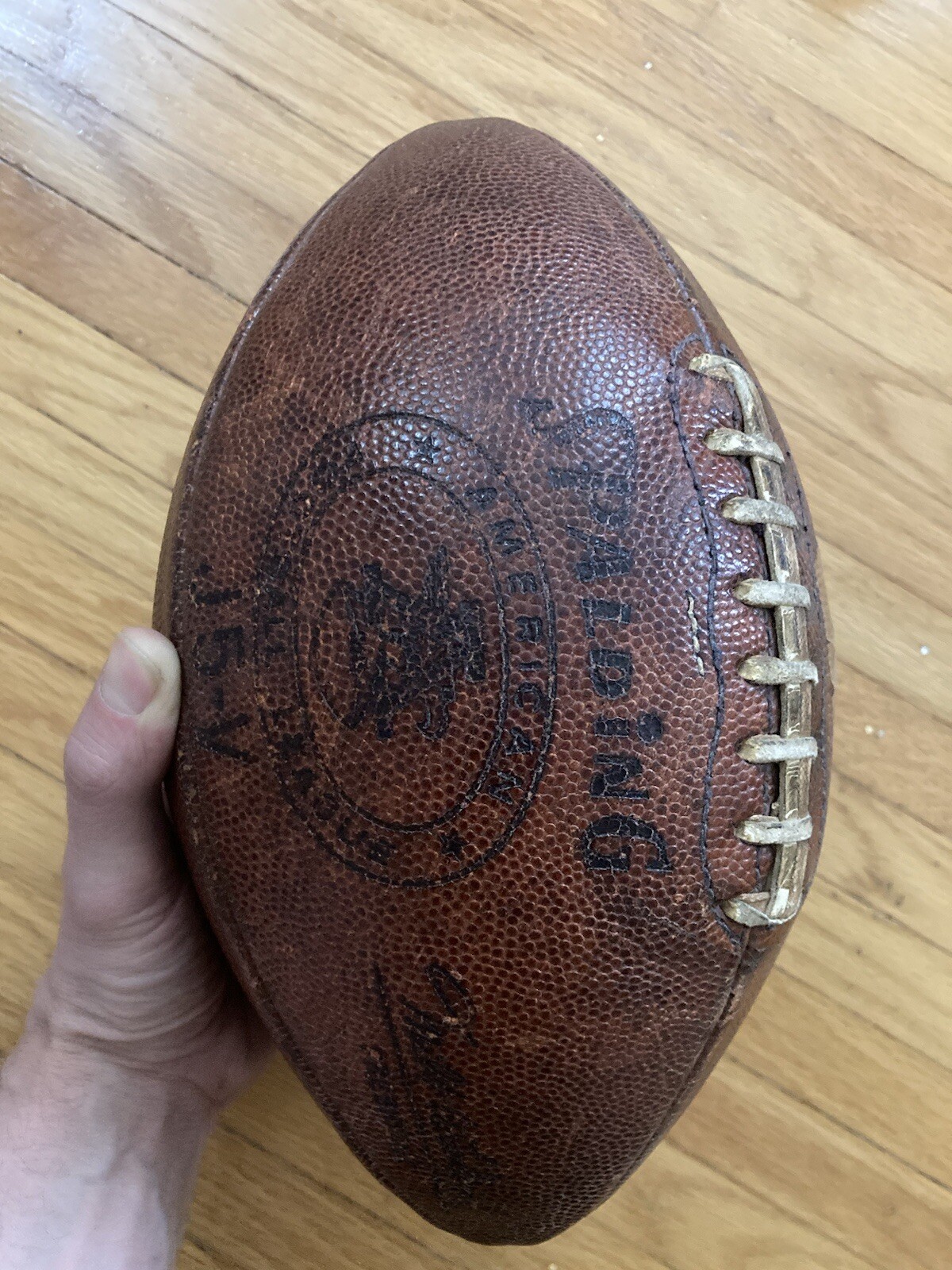 original 1960's AFL AMERICAN FOOTBALL LEAGUE actual GAME USED FOOTBALL J5-V