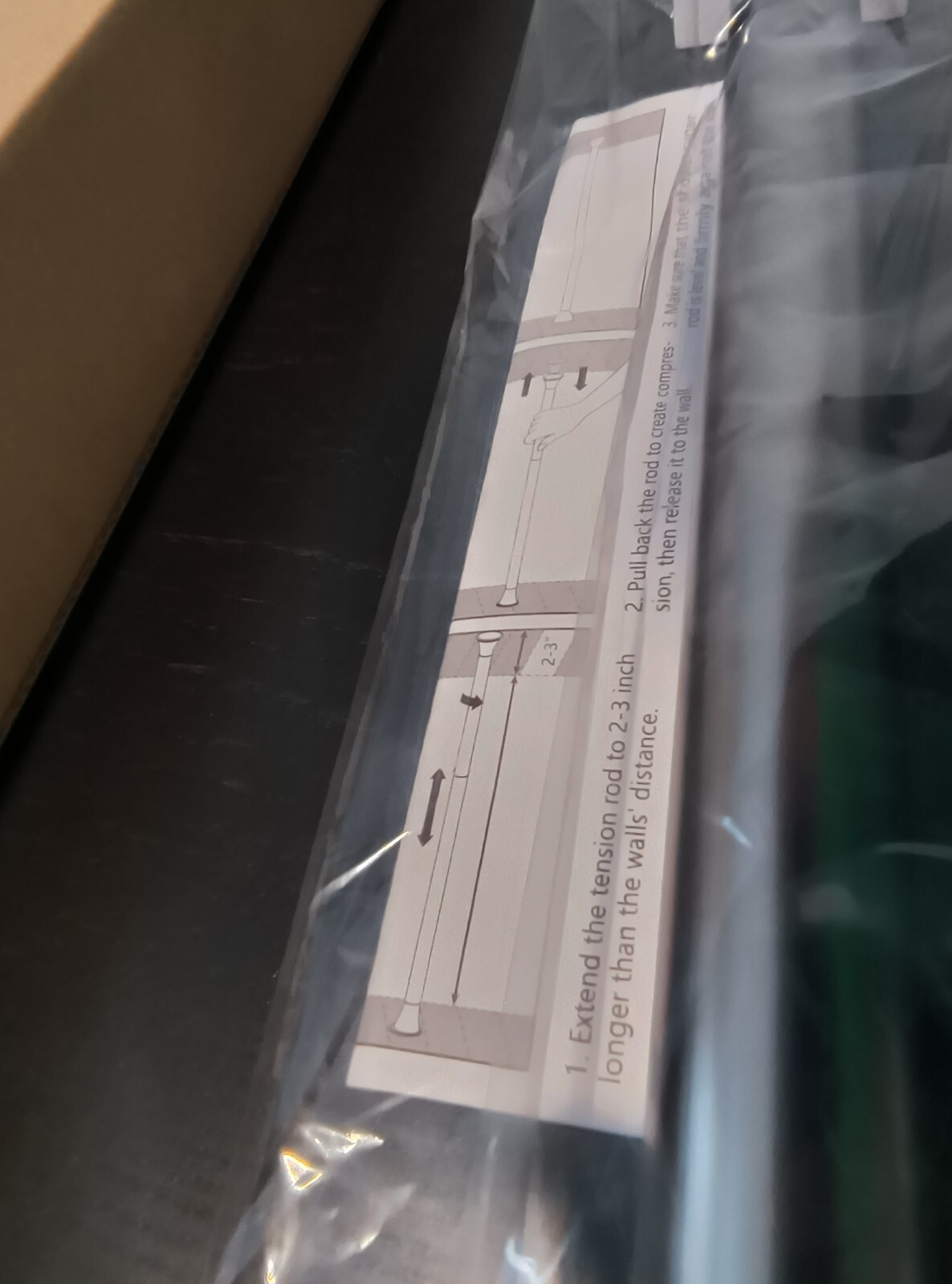 Shower Curtain Rod 43-72 Inch Metal Adjustable Spring Non-Slip Rust Resistant