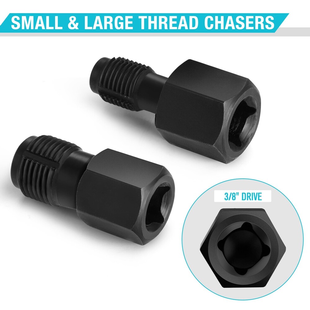 DURATECH 5PCS O2 Oxygen Sensor Socket Thread Chaser Oxygen Sensor Wrench Remover