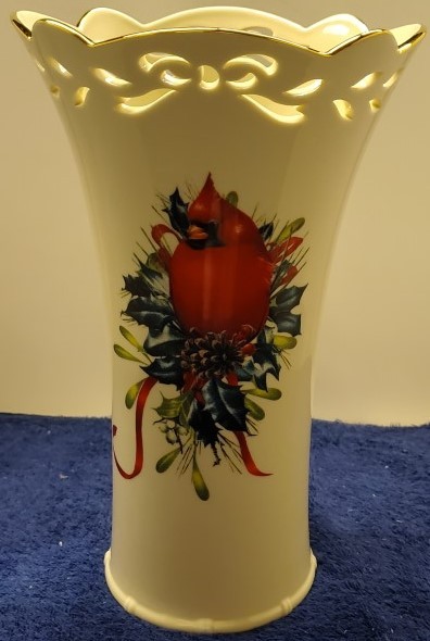 Lenox Winter Greetings Pierced Medium Vase