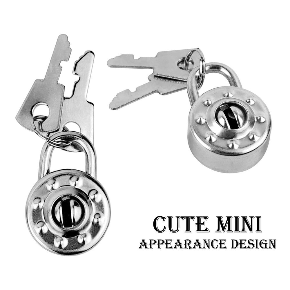 10 Pack Mini Diary Padlock, Small Locks with Keys, Tiny Luggage Locks for Tra...