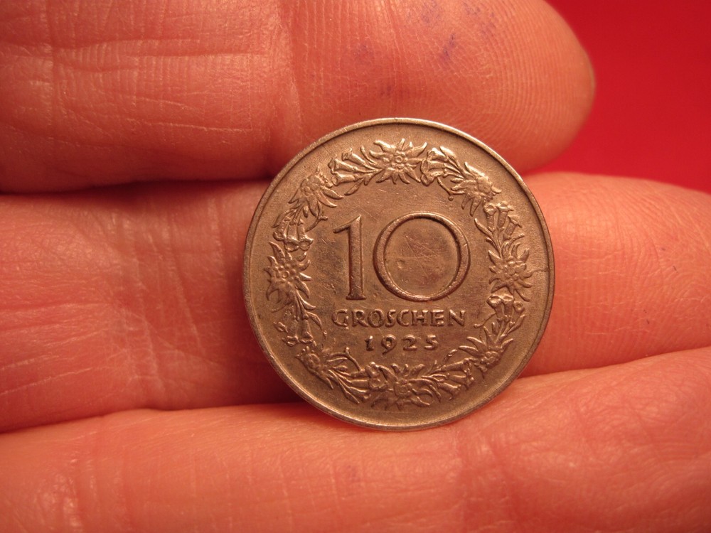 1925 AUSTRIA, 10 GROSCHEN, FREE SHIPPING (#292C)