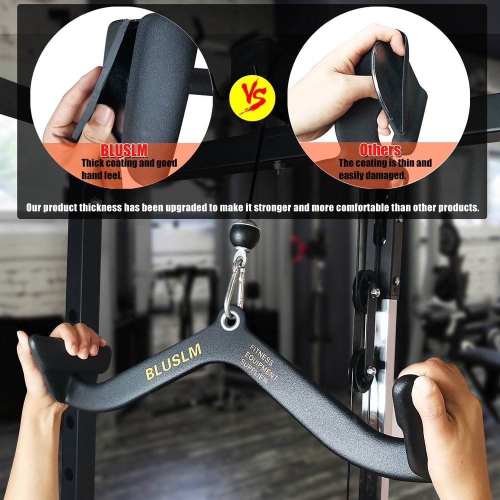 LAT Pull Down Bar for Cable Machine Pulldown T Bar V Bar Cable Attachments BL04