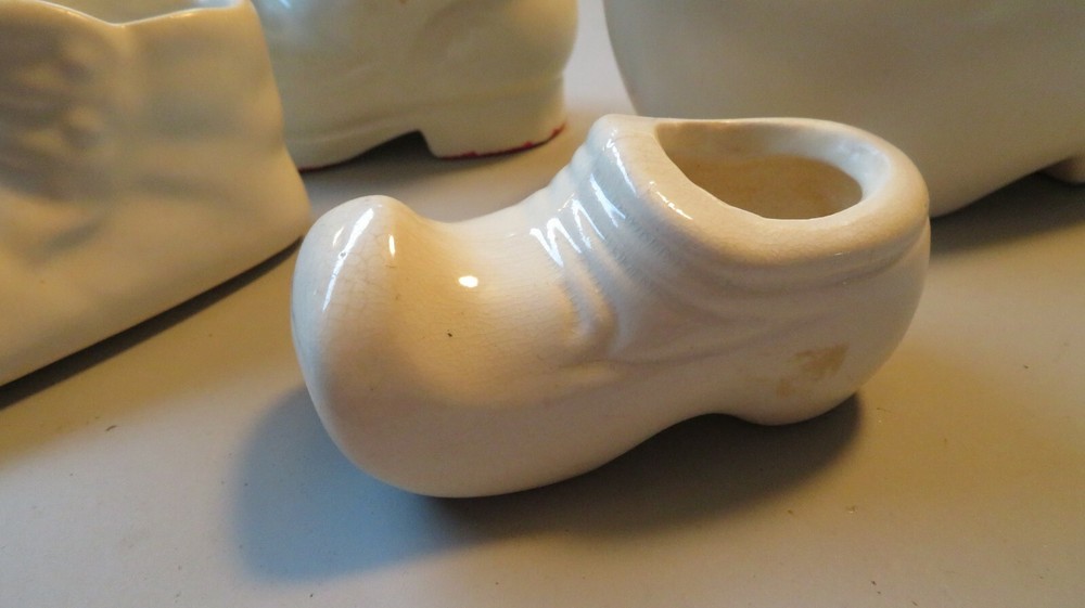 4 Ceramic Shoe Shaped Planters