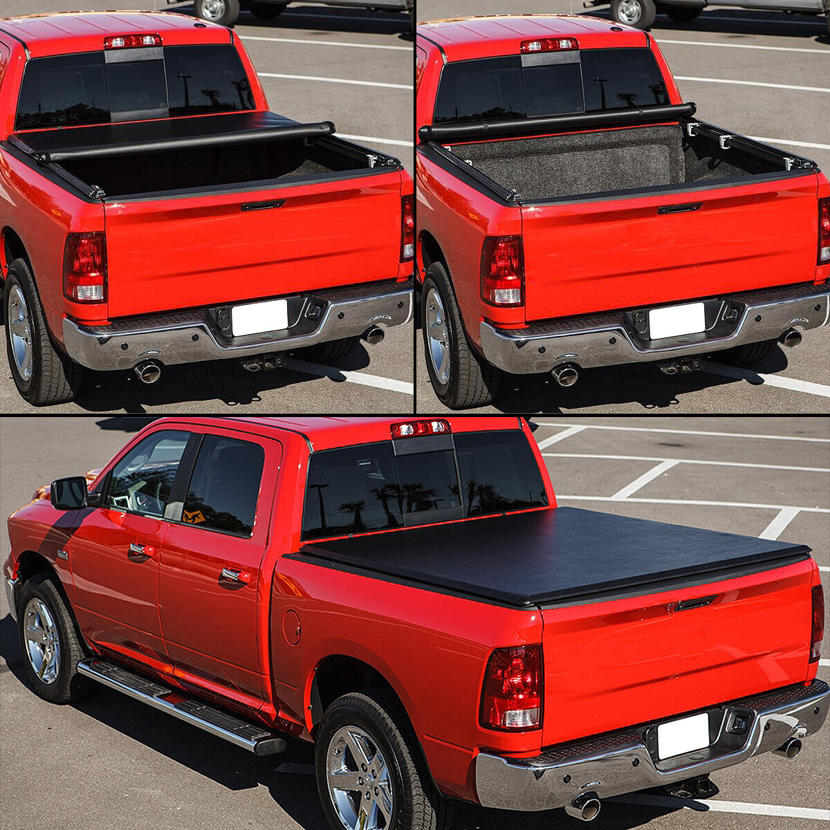 FOR 89-04 TOYOTA PICKUP/TACOMA 6FT SHORT BED SOFT VINYL ROLL-UP TONNEAU COVER