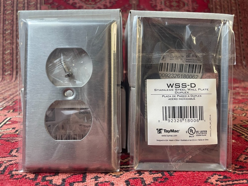 TayMac WSS-D Stainless Steel Duplex Wallplate