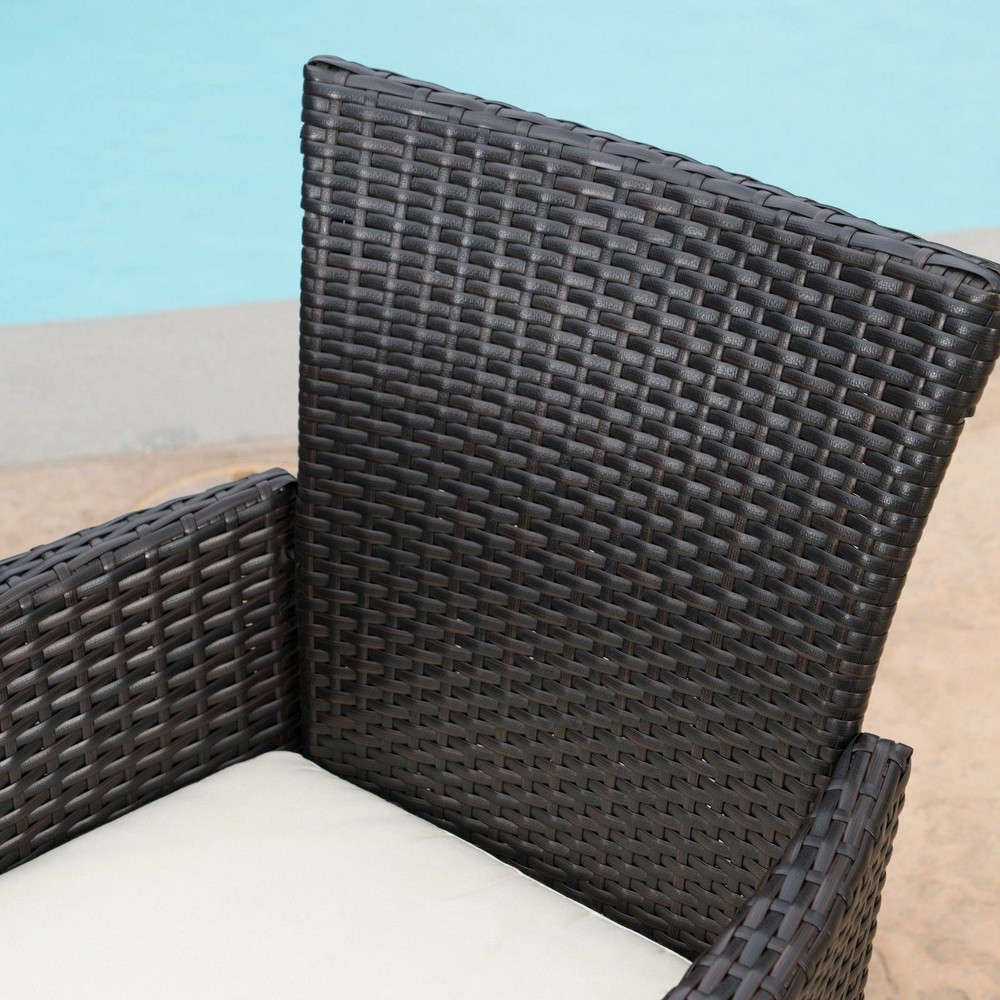 Lorelei Outdoor 9 Piece Wicker Dining Set with Expandable Dining Table